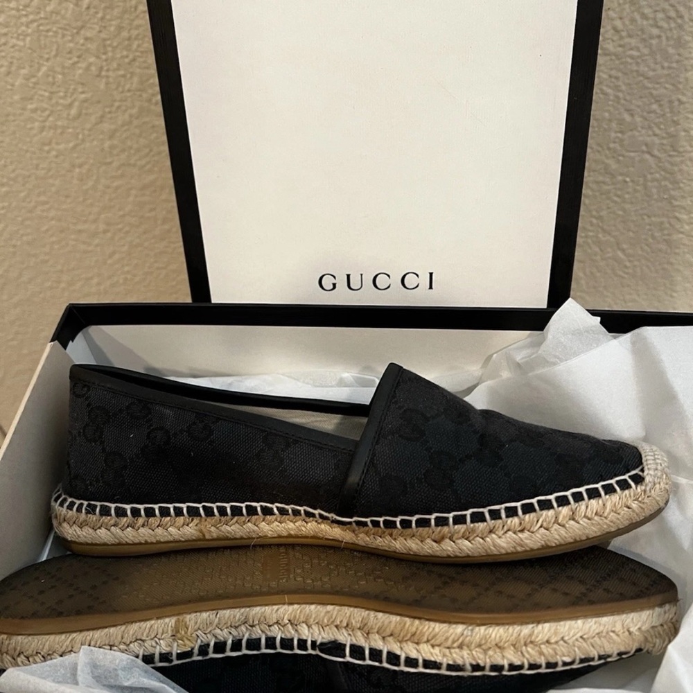 Gucci Black Canvas Espadrilles - Picture 12 of 13